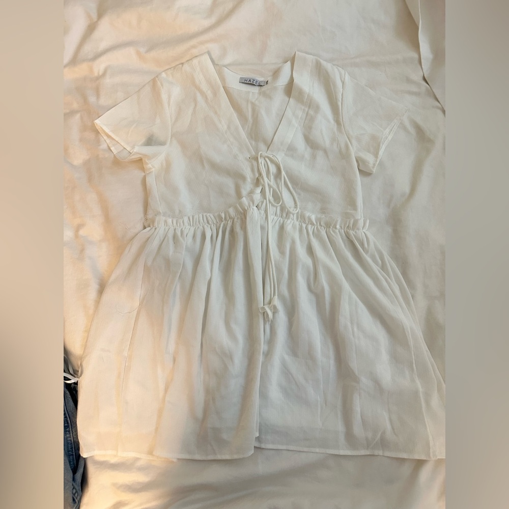 Tunic dress with chiffon material
